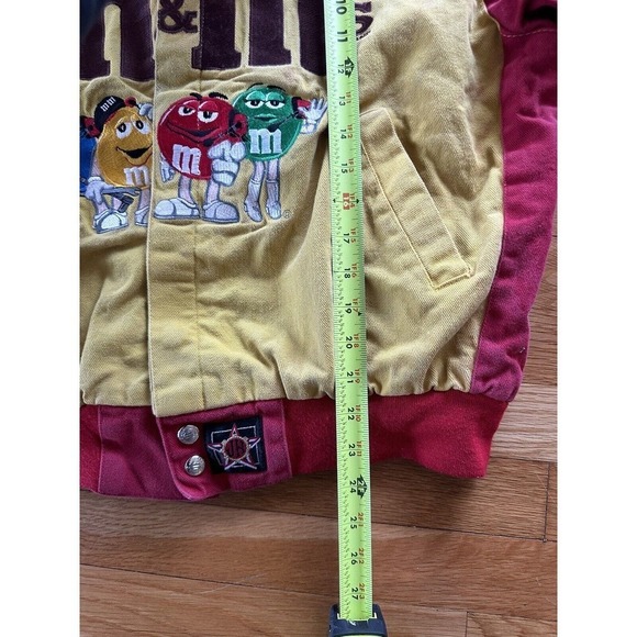 Vtg M&M NASCAR Racing Jacket JH Design Chase #36 Ernie Irvan Sz S-M Yellow Red‌‌ - Picture 16 of 16